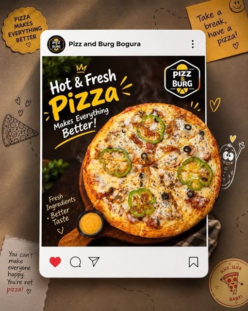 Freshly baked pizza